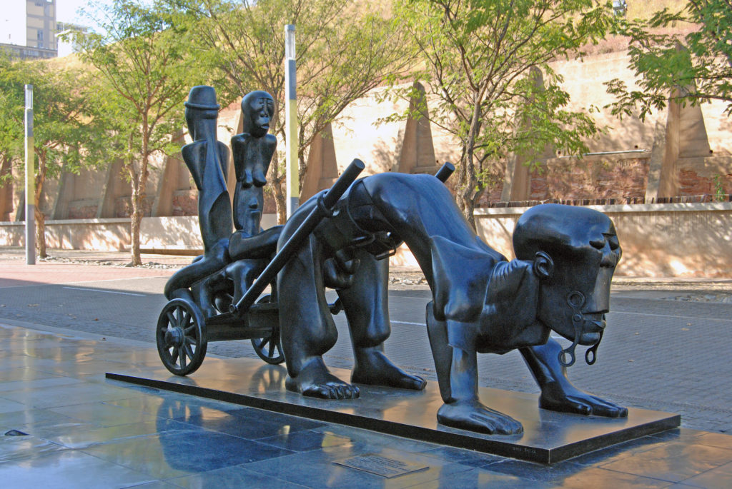 Sculpture in front of the South African Constitutional Court - Around About Cars
