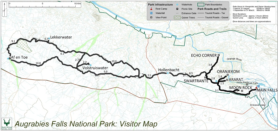 Augrabies Falls Park Map.