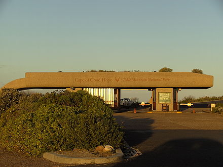 Cape of Good Hope Table Mountain National Park entrance.