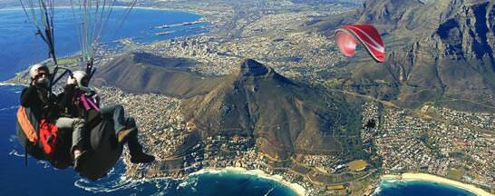Cape Town tandem paragliding.