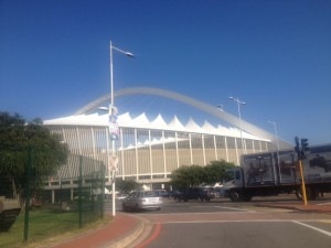 The Moses Mabhida Stadium.