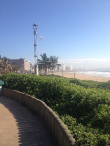 View from the Durban seaside Promenade.