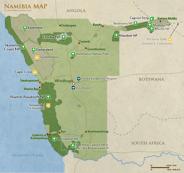 Routes of Namibia.
